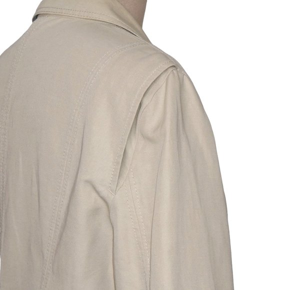 MARCCAIN Beige Linen Blend Blazer/Jacket Size 6 - US 14 - Picture 6 of 11